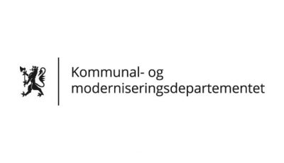 vektorisert logo Kommunal- og moderniseringsdepartementet