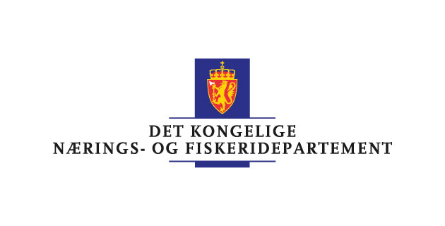 vektorisert logo Naerings- of fiskedepartementet