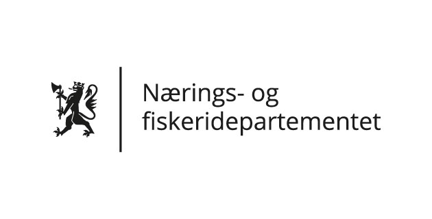 vektorisert logo Naerings- of fiskedepartementet