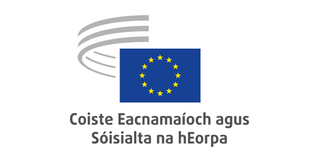 Lógó i bhformáid veicteora Coiste Eacnamaíoch agus Sóisialta na hEorpa