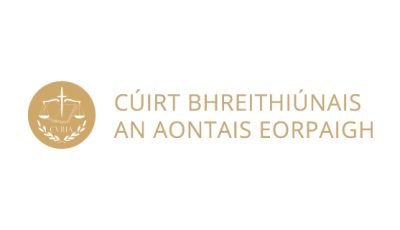 Lógó i bhformáid veicteora Cúirt Bhreithiúnais an Aontais Eorpaigh