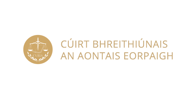 Lógó i bhformáid veicteora Cúirt Bhreithiúnais an Aontais Eorpaigh