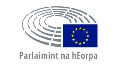 Lógó i bhformáid veicteora Parlaimint na hEorpa